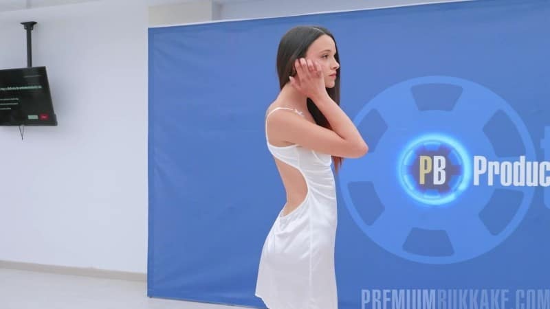 Premiumbukkake Pb 313 Ohana Petite #7 (white Negligee) Bts + Interview + Photoset